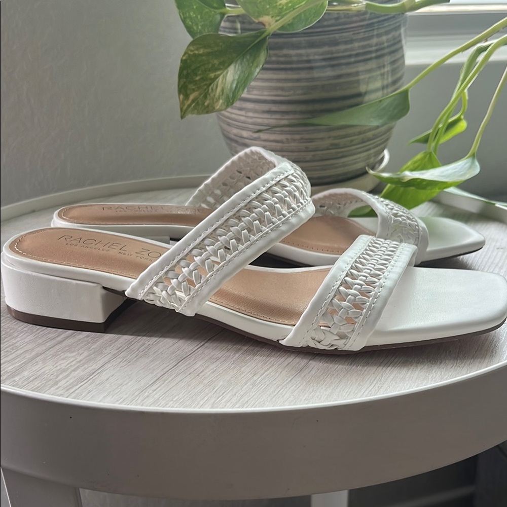 Rachel Zoe Norma White Double Strap Sandals - Picture 5 of 12